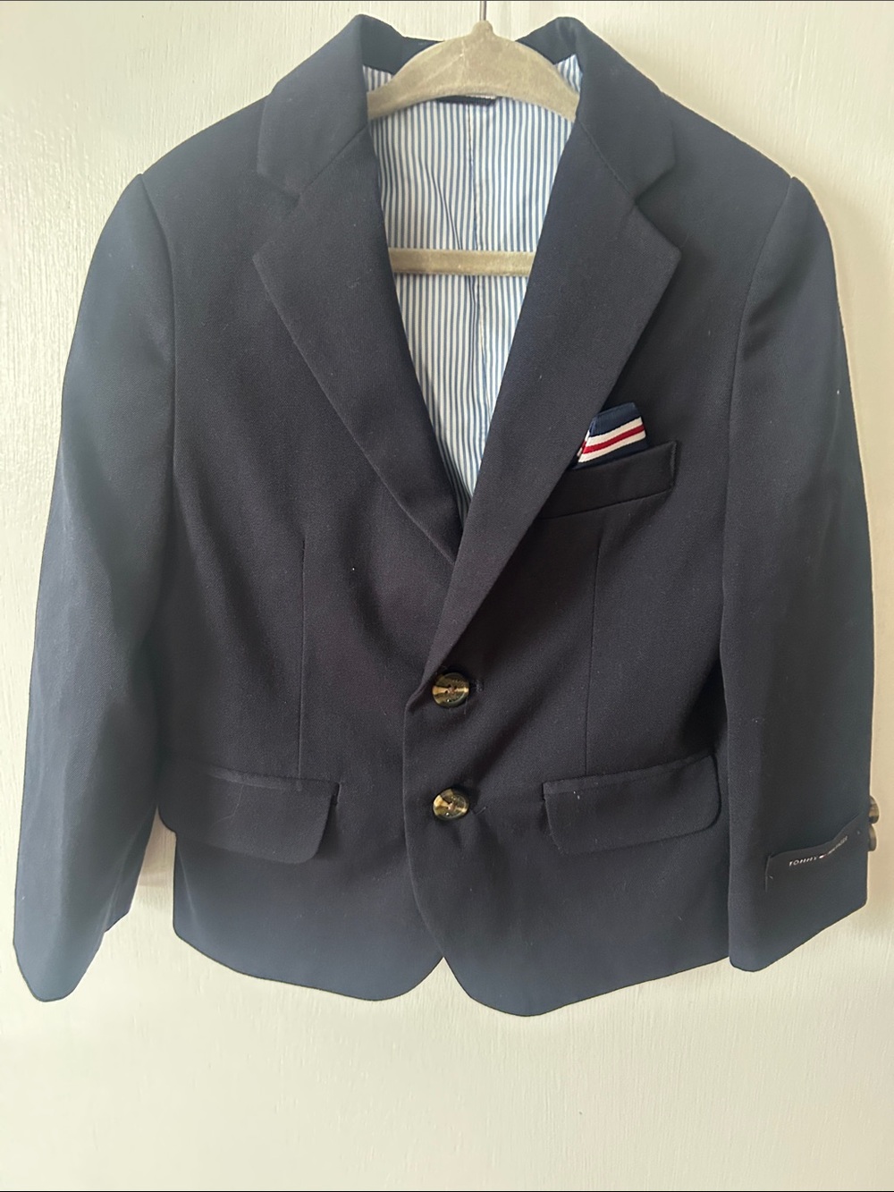 Tommy Hilfiger Alexander Navy Boys' Two-Button Blazer NWT Retail 80$ 3T